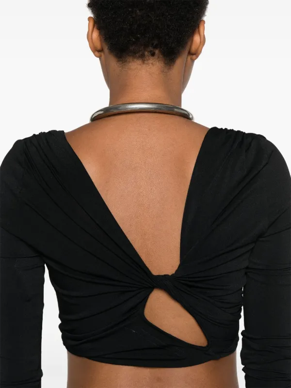 Rick Owens Lilies Crop Top | Black | FARFETCH