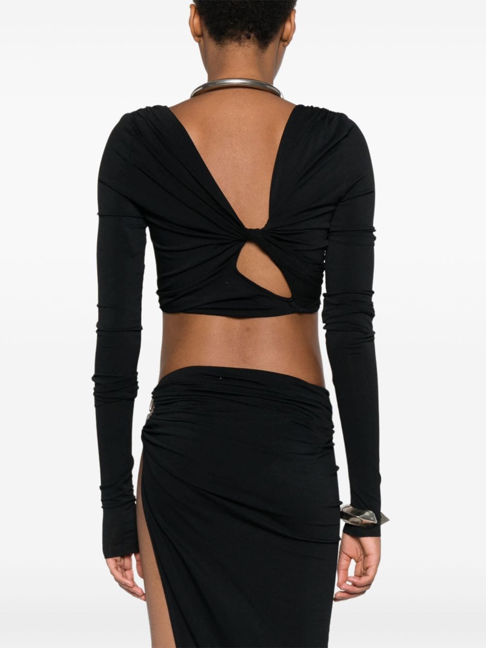 Shop Rick Owens Crop Top In Black