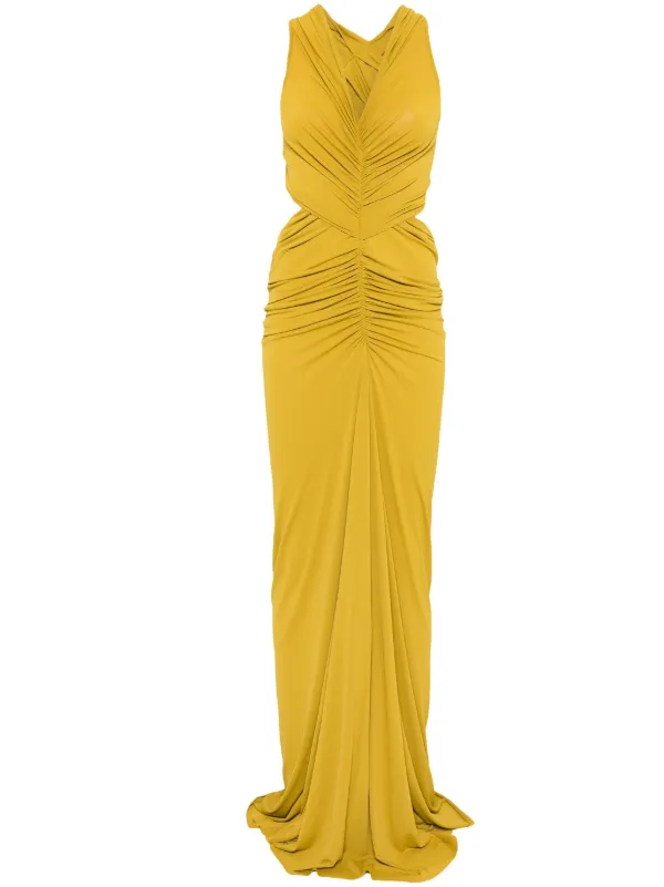 VIP【関税送料無料】希少 Rick Owens Lilies Poppy dress Rick Owens Lilies Poppy Gown Dress | Yellow | FARFETCH