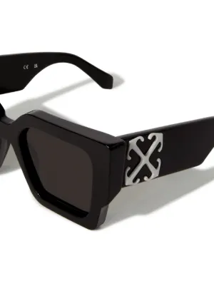 off-white サングラス Off-White - OFF-WHITE オフホワイト サングラス - 茶系 【古着