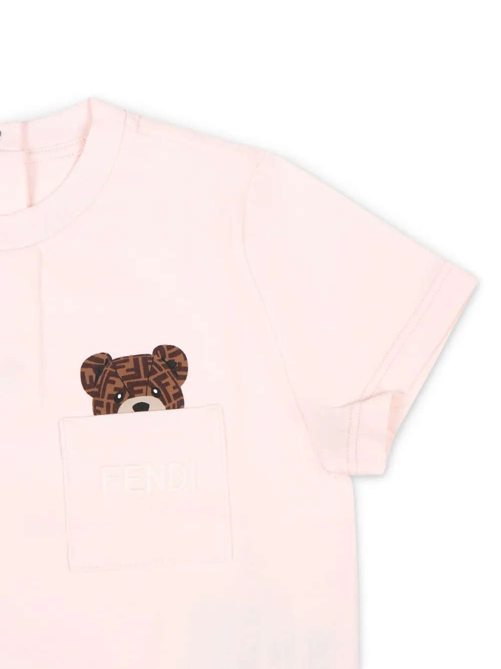 Fendi Kids T-shirt met beerprint Roze