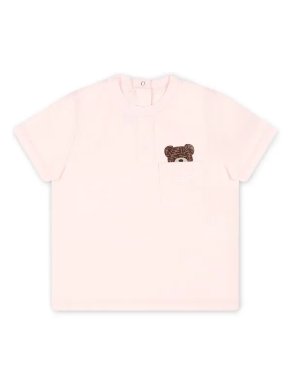 Fendi Kids テディベア Tシャツ | ピンク | FARFETCH JP