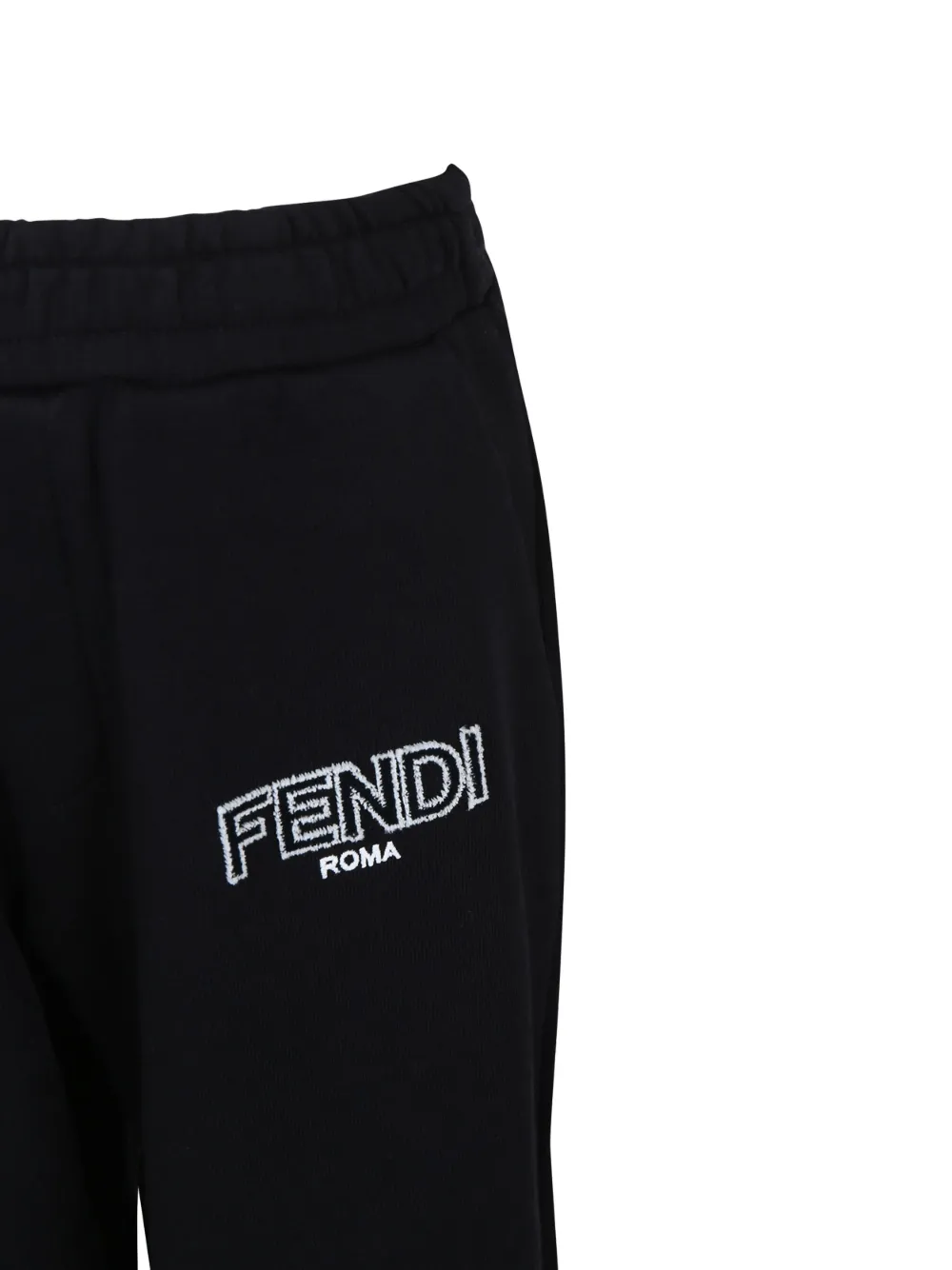 Fendi Kids Katoenen trainingsbroek met logoprint Zwart