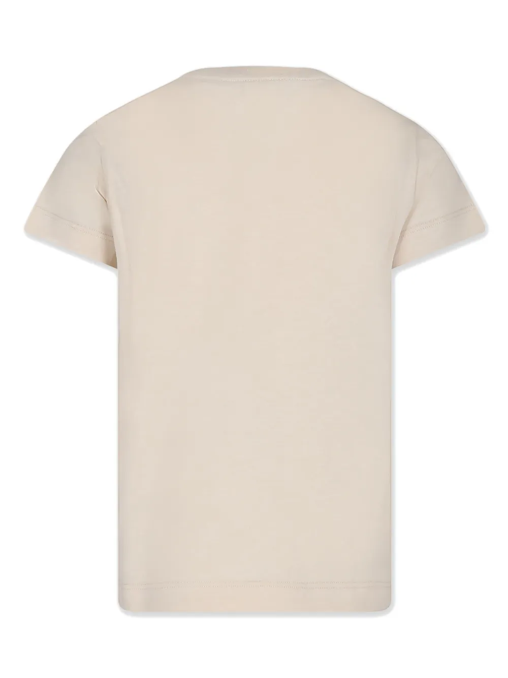 Fendi Kids Katoenen T-shirt met logoprint Beige