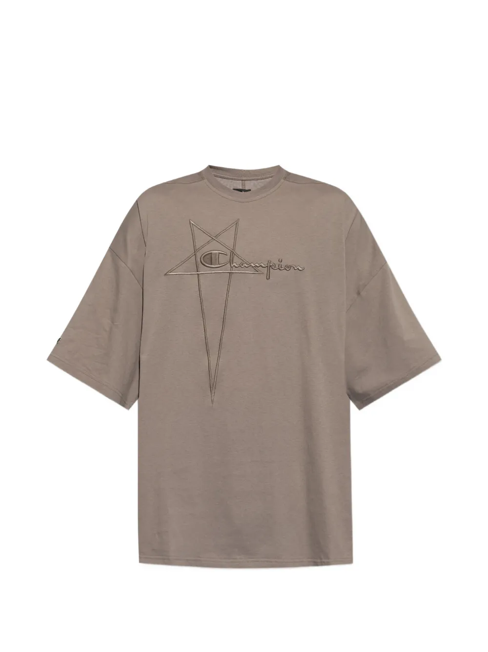 Rick Owens X Champion T-shirt met geborduurd logo Grijs