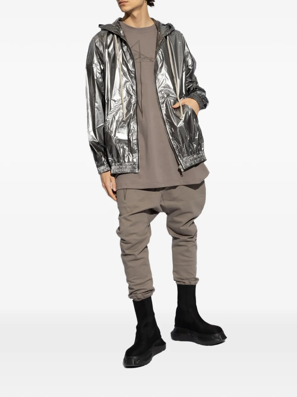 Rick Owens T-shirt met geborduurd logo Grijs