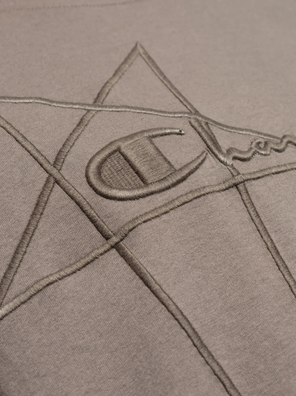 Rick Owens T-shirt met geborduurd logo Grijs