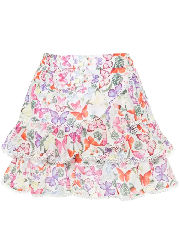 VIP【関税送料無料】希少 CHARO RUIZ IBIZA WHITE MINI SKIRT Charo Ruiz Ibiza Favik Mini Skirt in White Samoa | REVOLVE