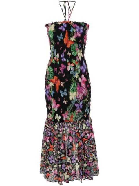 Charo Ruiz Ibiza Cala butterfly-print midi dress