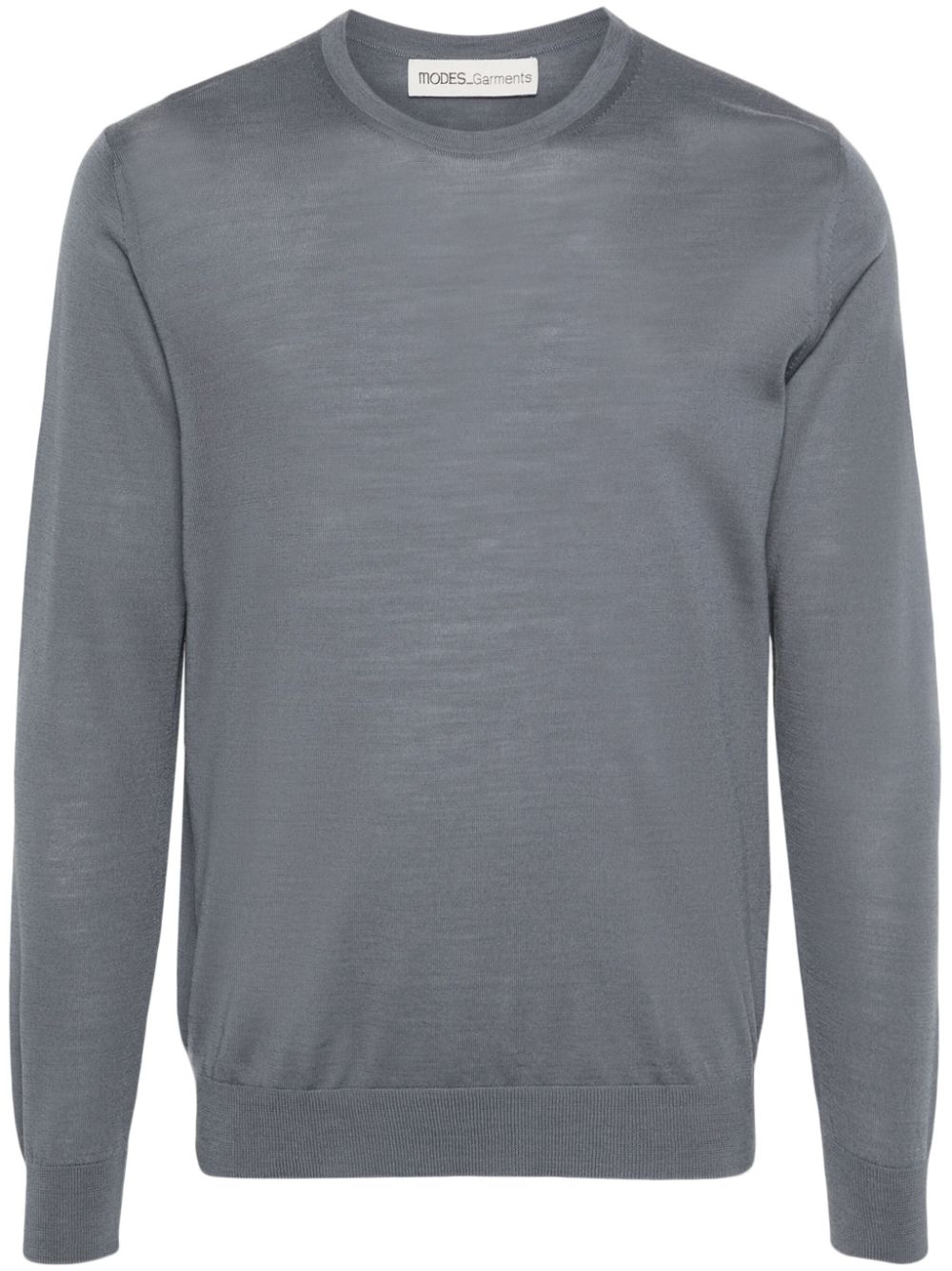 Modes Garments Fine-knit Merino Wool Jumper In Grey
