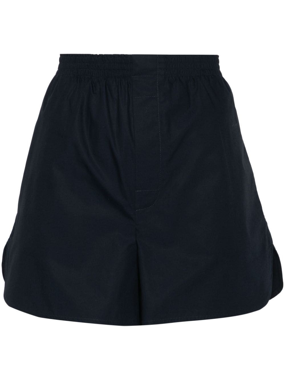 elasticated-waistband cotton shorts