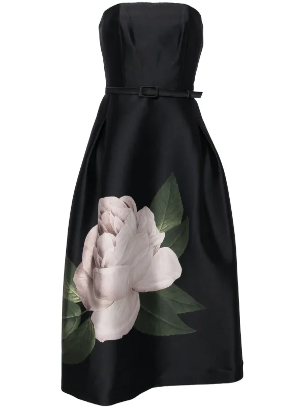 sachin and babi black dress BROOKE GOWN - BLACK VENETIA PETAL