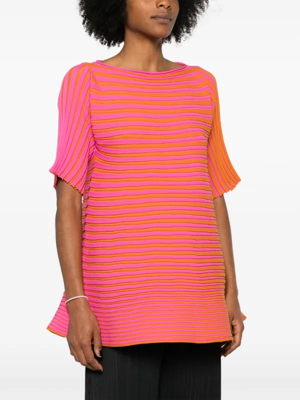 Pleats Please Issey Miyake Bounce プリーツ トップ | オレンジ