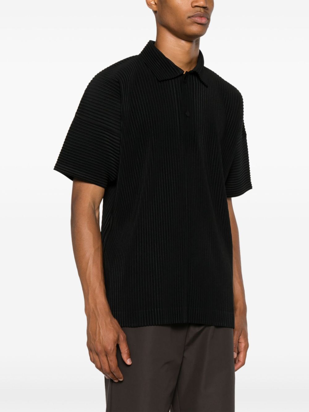 Homme Plissé Issey Miyake Poloshirt met print Zwart