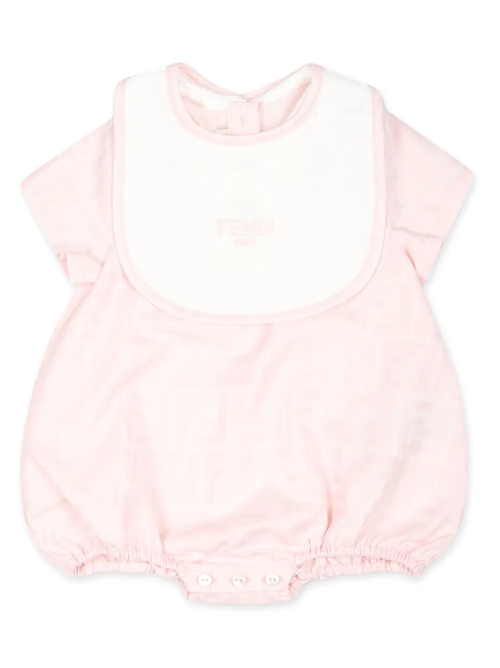 Fendi Cotton Babygrow (set Of Two) In Pink