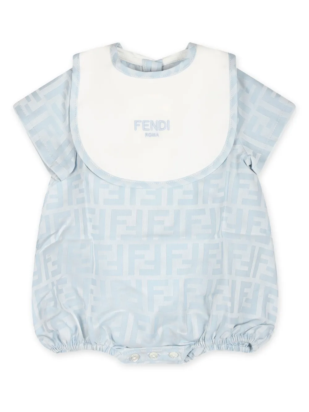 Fendi Kids FF-jacquard babygrow set Blauw