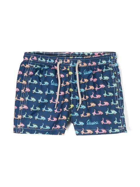 MC2 Saint Barth Kids x Vespa Jean Lighting swim shorts