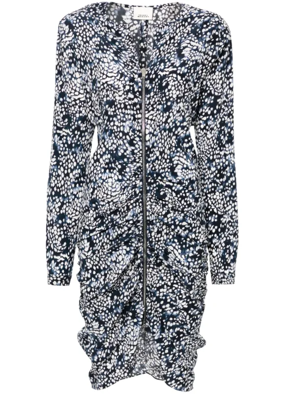 ISABEL MARANT Hermina Midi Dress | Blue | FARFETCH ID