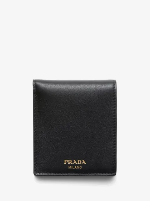 Prada logo-stamp bi-fold leather wallet