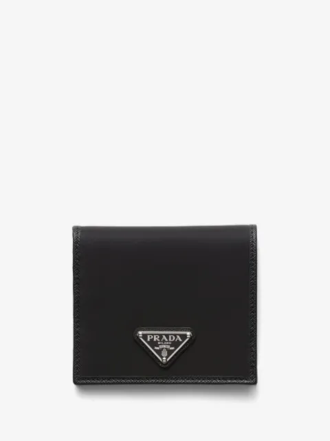 Prada Re-Nylon enamel-triangle logo wallet
