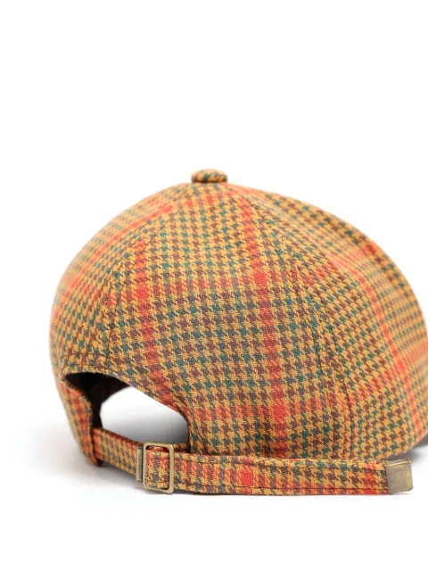Sarah Chofakian check pattern cotton hat BONEXADREZ - 1