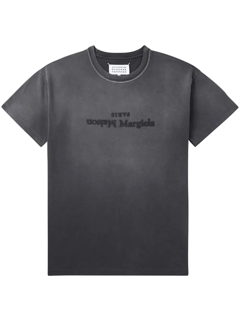 Maison Margiela logo-embroidered cotton T-shirt – Black