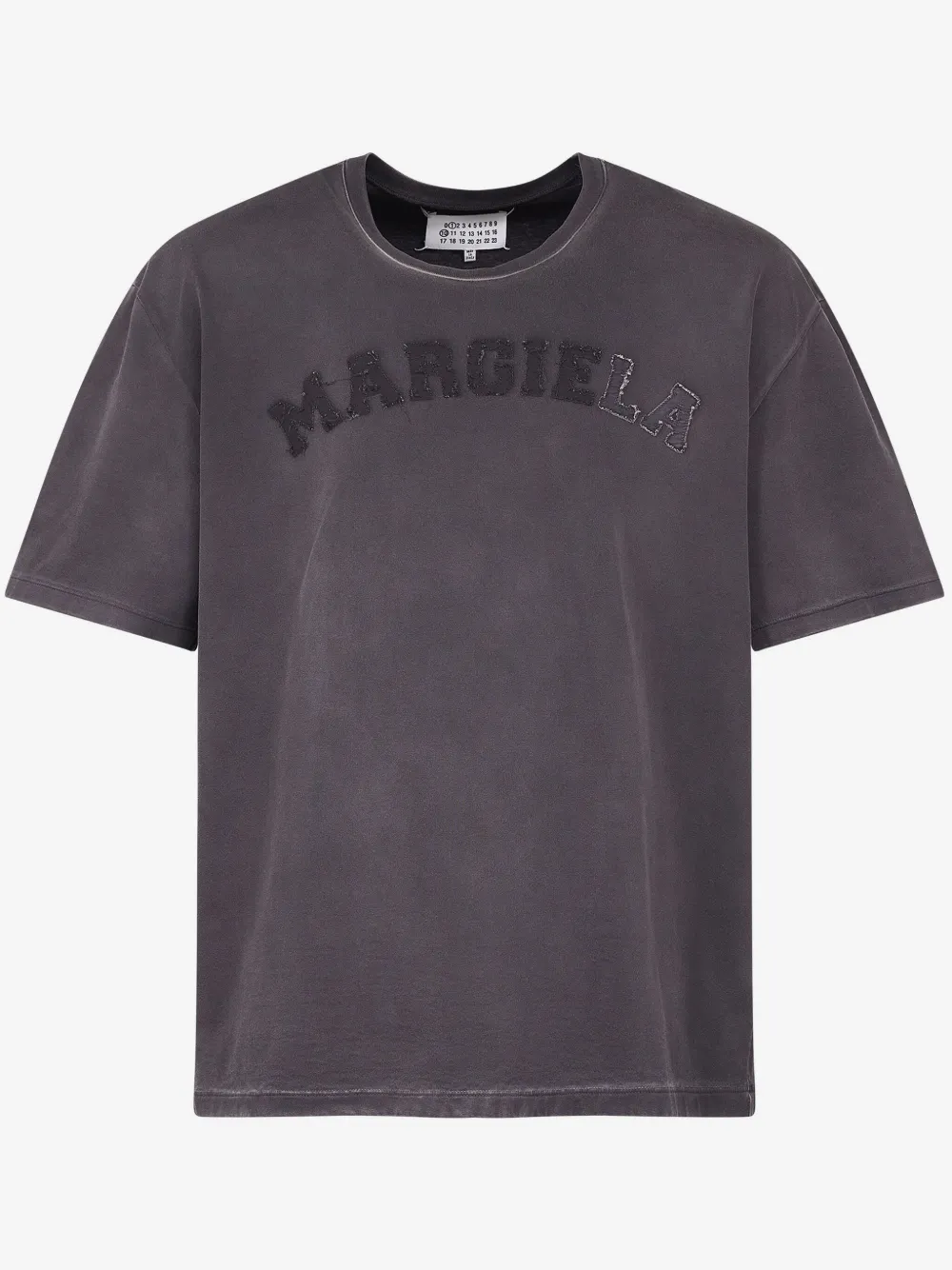 Maison Margiela logo-embroidered cotton T-shirt | Black | Image 1