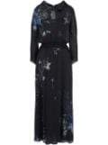 Giorgio Armani floral-print silk maxi dress - Black