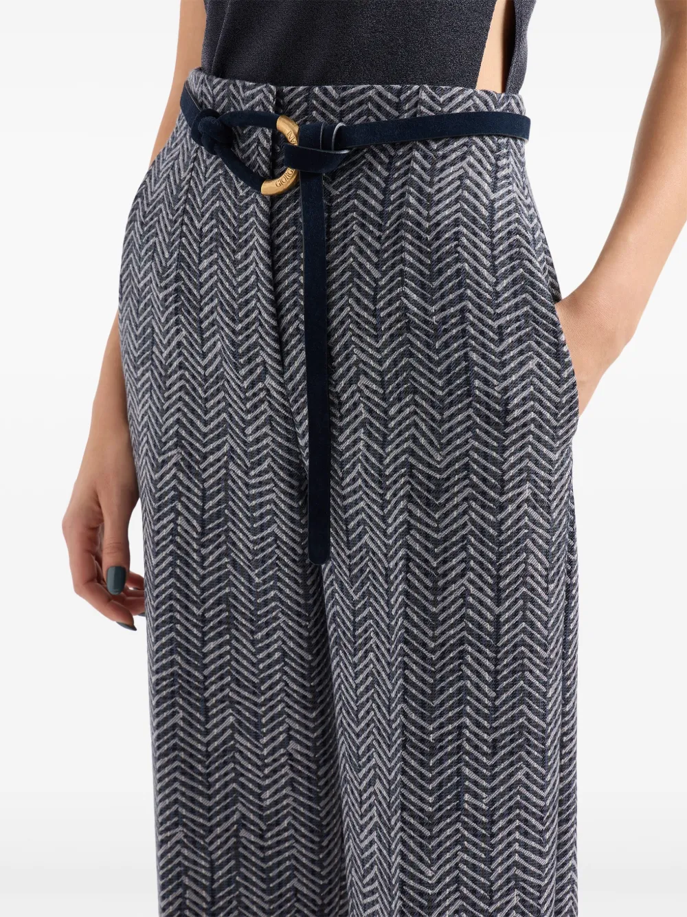 Giorgio Armani High waist broek Blauw