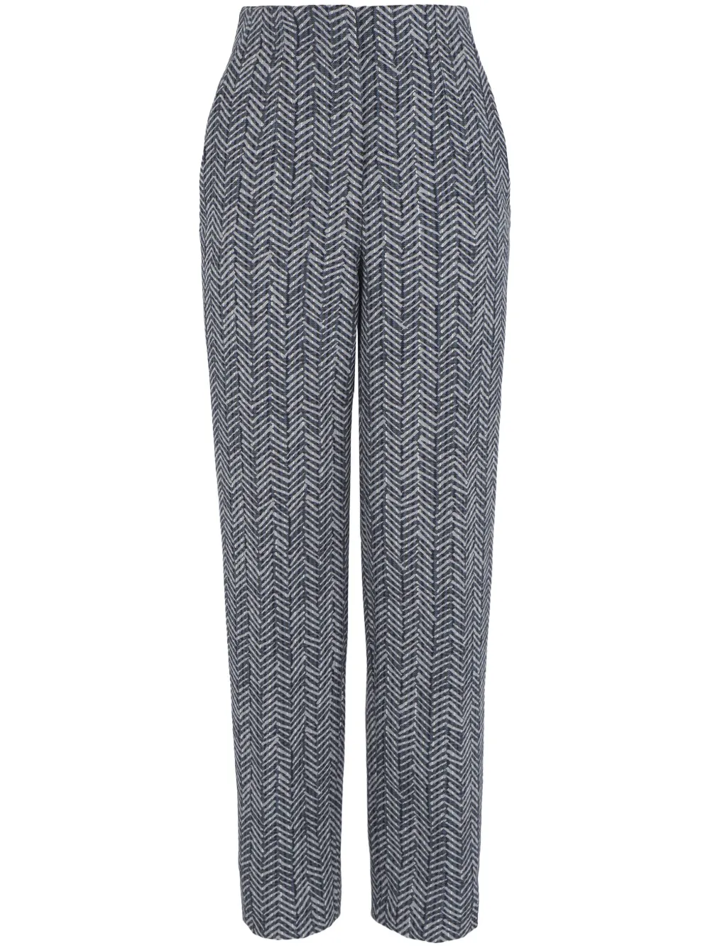 Giorgio Armani high-waisted chevron trousers | Blue | Image 1