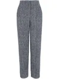 Giorgio Armani high-waisted chevron trousers - Blue