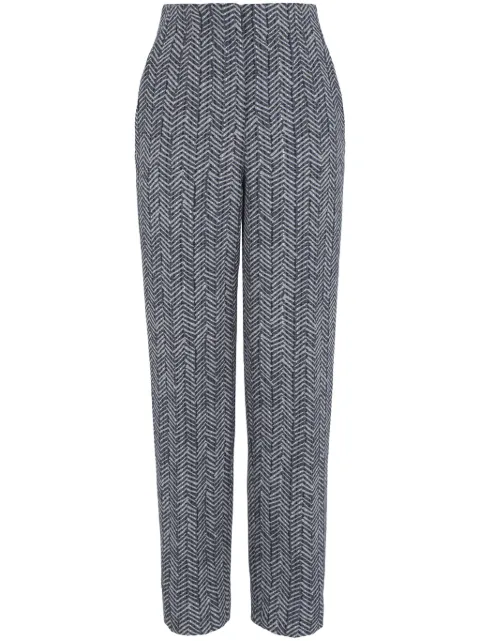 Giorgio Armani pantalones chevron con tiro alto
