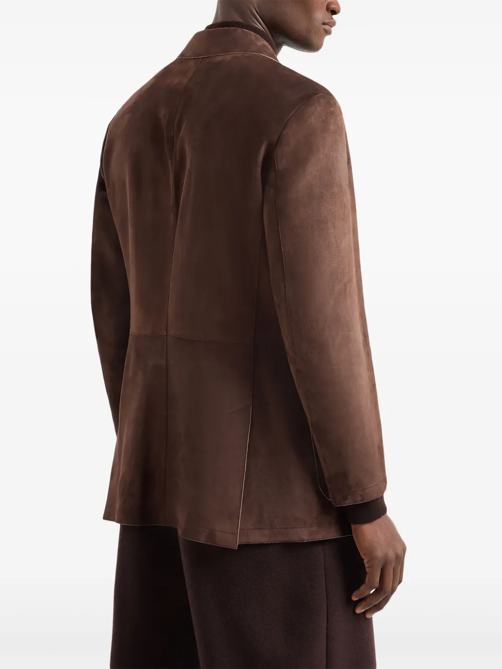 Giorgio Armani single-breasted suede blazer | Jackets | Image 3