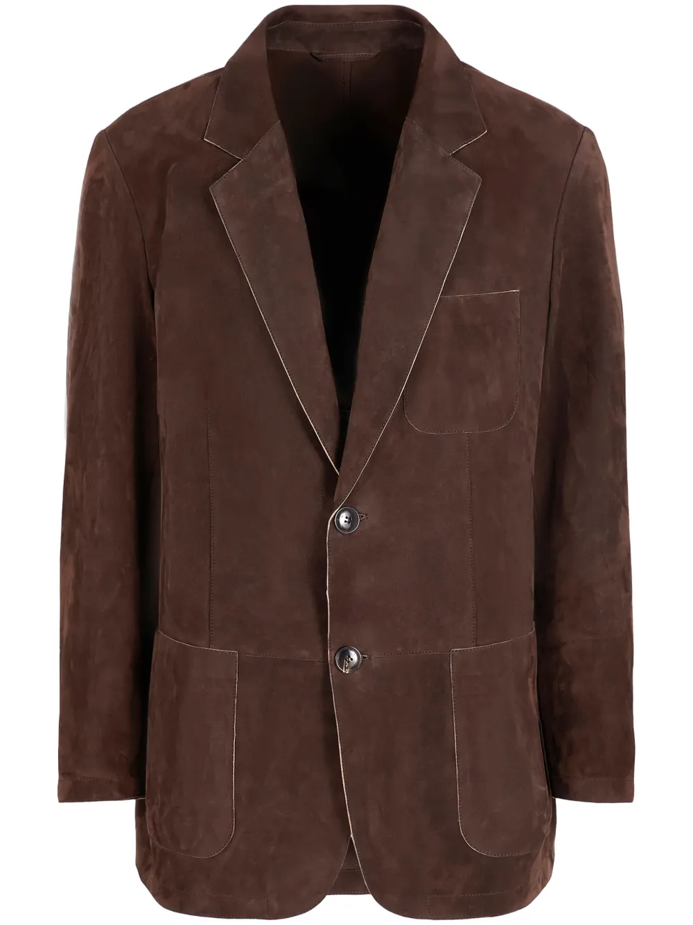 Giorgio Armani Suède blazer Bruin