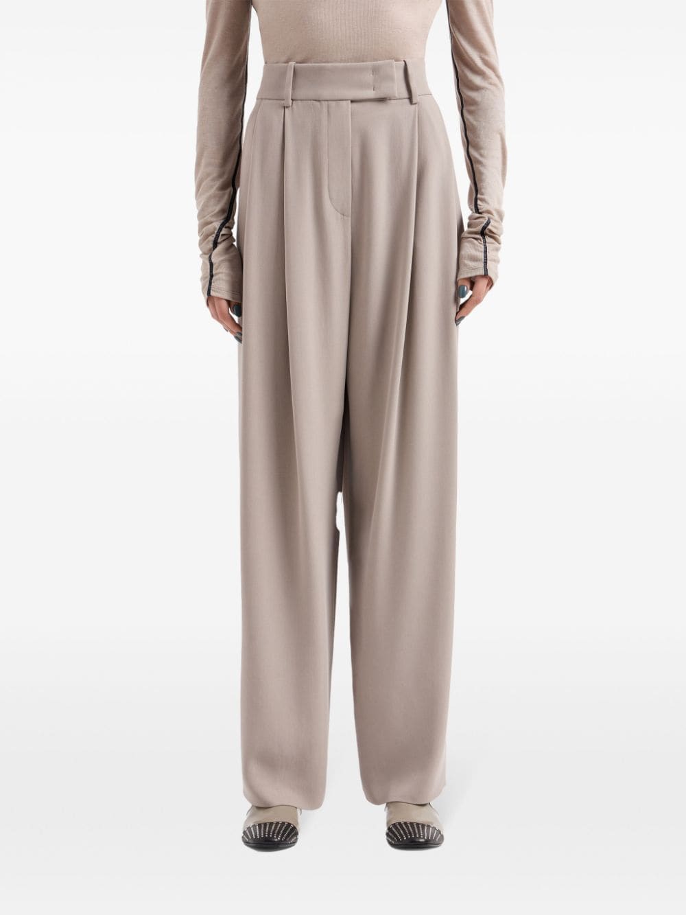 Giorgio Armani Zijden pantalon - Beige