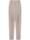 Giorgio Armani silk-georgette tailored trousers - Neutrals