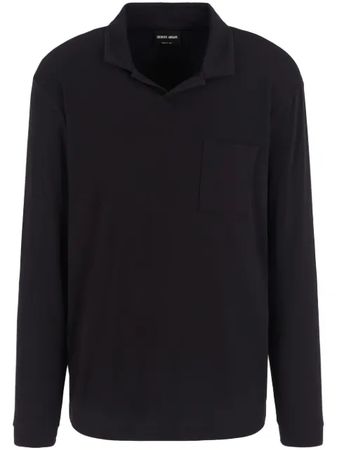 Giorgio Armani playera tipo polo manga larga