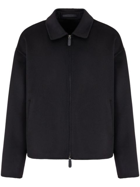 Giorgio Armani cashmere-blend zip-up jacket Men