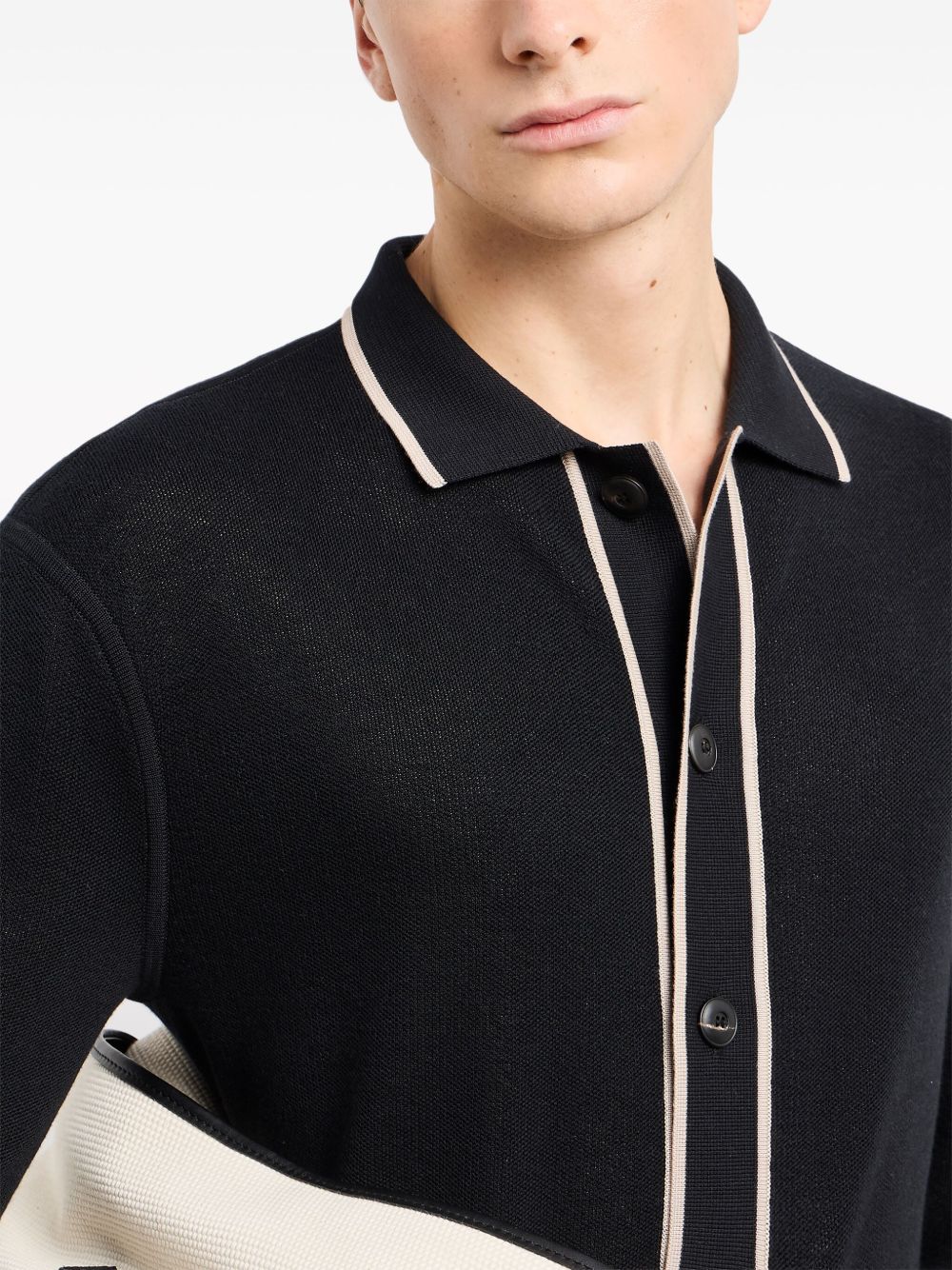 Giorgio Armani stripe-trimmed cardigan Men