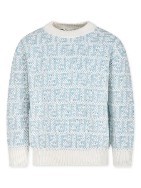 Fendi Kids FF-jacquard cotton jumper