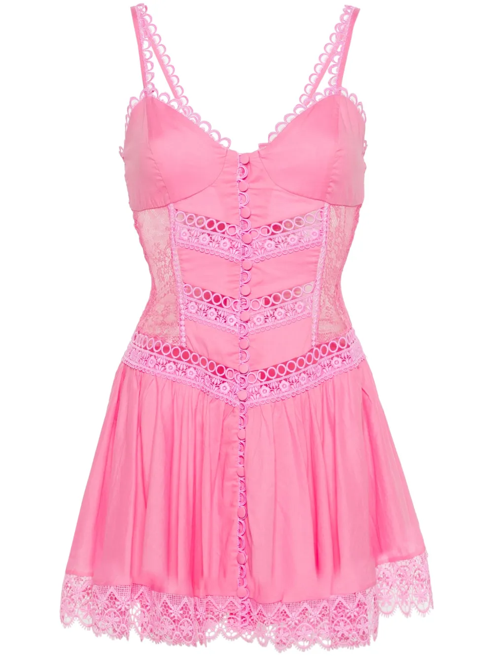 Charo Ruiz Ibiza Jurk met vlakken Roze