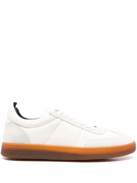 Officine Creative embossed-logo leather sneakers 