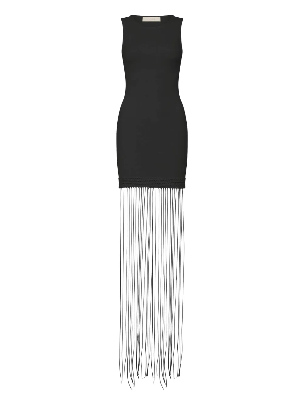 Faithfull the Brand fringed-hem mini dress - Nero