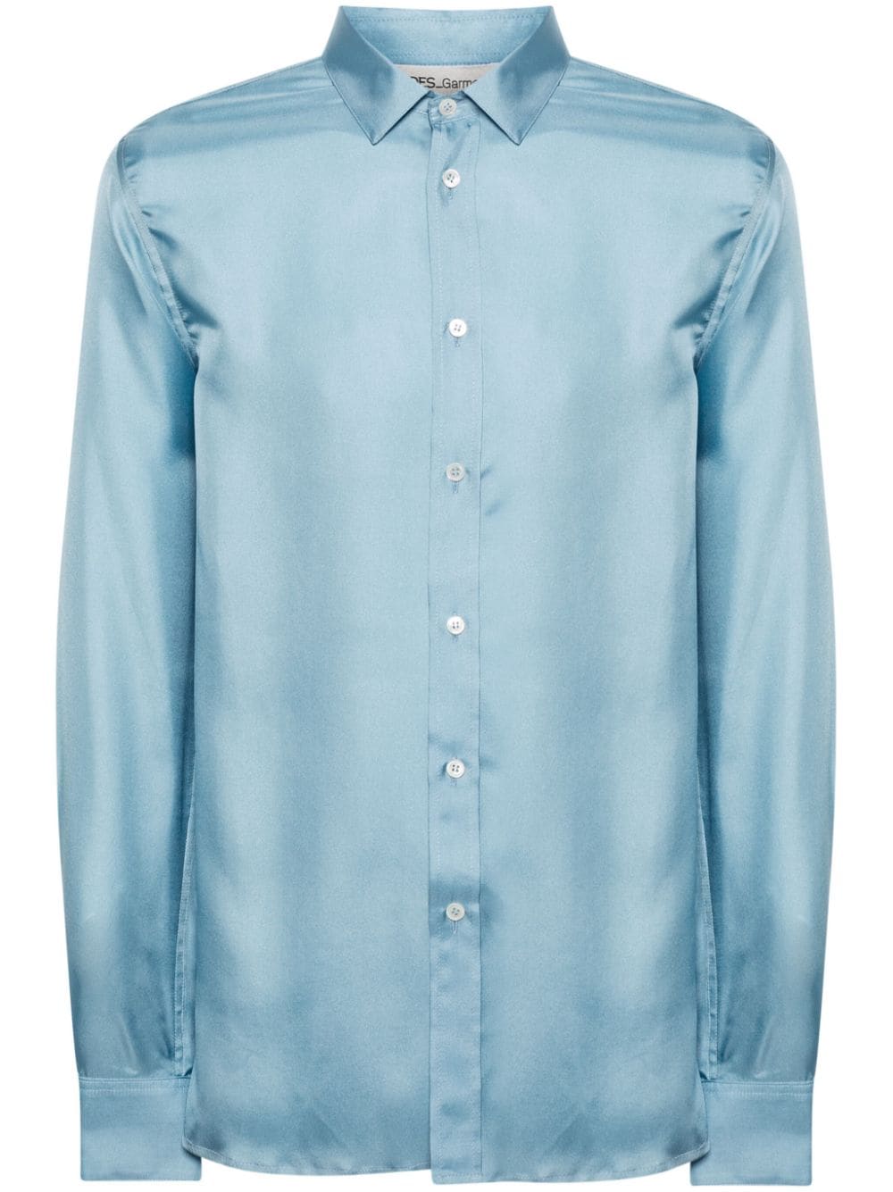 Modes Garments Lightweight Silk Shirt In Blue
