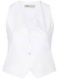 MODES GARMENTS V-neck cotton waistcoat - White