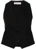 MODES GARMENTS V-neck poplin gilet - Black