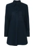 MODES GARMENTS side-slit poplin shirt - Blue