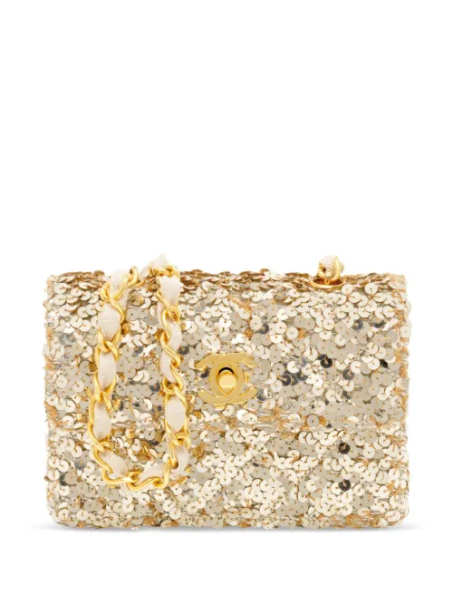 Mini sac porté épaule Classic Flap (1990) - CHANEL Pre-Owned - Modalova