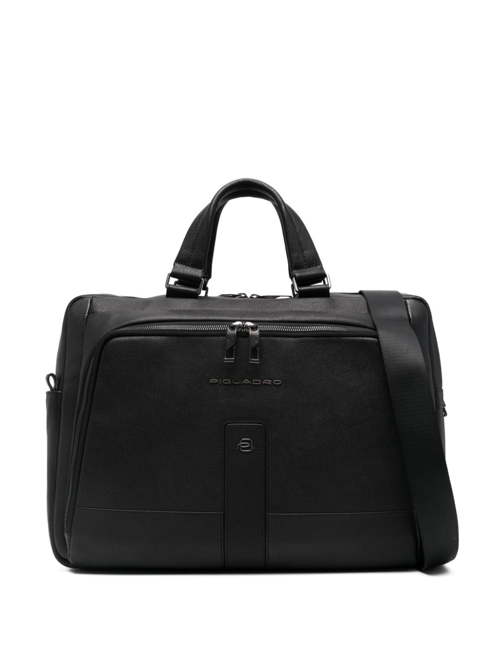 PIQUADRO leather laptop bag (30cm x 42cm) Zwart