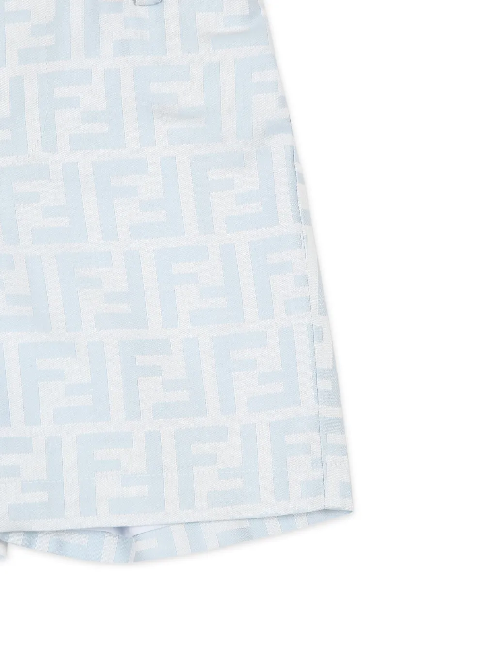 Fendi Kids Romper met logo jacquard Blauw
